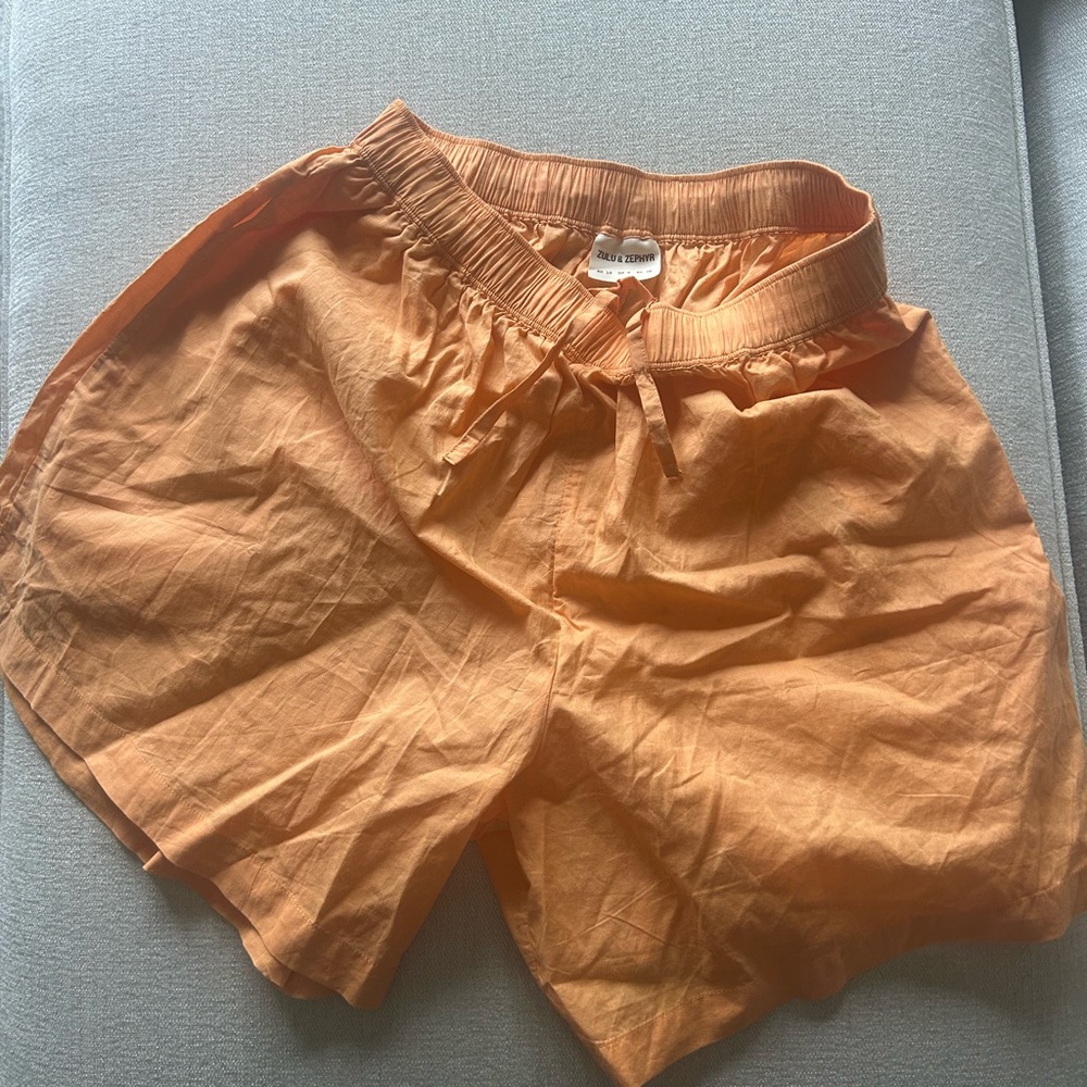 Zulu & Zephyr Orange Cotton Shorts